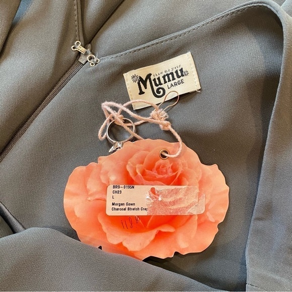 NEW Show Me Your Mumu Morgan Charcoal Gray Gown Maxi Dress Women’s Size Large - Picture 9 of 11